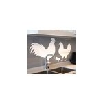 Sticker oiseaux coq, poule et poussin