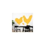 Sticker d'oiseau famille de poulet monocolore
