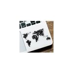 Sticker ordinateur portable carte du monde pour pad