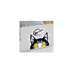 Sticker ordinateur portable chat qui se cache Sticker ordinateur portable chat qui se cache