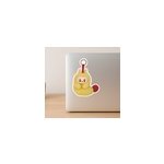Sticker ordinateur portable poup�e monstre jaune