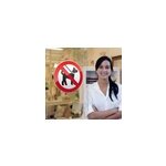 Sticker panneau interdit chiens