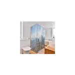 Sticker pour paroi de douche horizon gratte - ciels