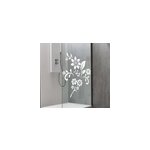 Sticker paroi de douche salle de bain fleurs monochromes Sticker paroi de douche salle de bain fleurs monochromes
