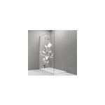 Sticker paroi de douche salle de bain tulipes avec feuilles Sticker paroi de douche salle de bain tulipes avec feuilles