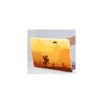 Sticker pc silhouette de cow - boy � cheval