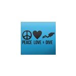 Sticker peace love dive