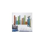 Sticker tte de lit planches en bois colores