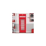 Sticker porte cabine t�l�phonique rouge