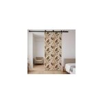 Sticker porte motif de plantes brunes