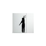 Sticker porte original trompe l' il silhouette d'enfant Sticker porte original trompe l' il silhouette d'enfant