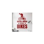 Sticker real men ride bikes