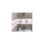 Sticker pour salle de bain frise corail
