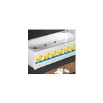 Sticker salle de bain frise oiseaux canards jaunes