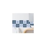 Sticker pour salle de bain frise tuiles motif marin