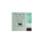 Sticker salle de bain rgles et femme dans la baignoire