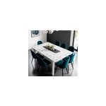 Sticker salle  manger marbre gris pour table