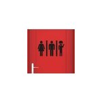 Sticker signal�tique wc porte alien