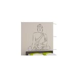 Sticker silhouette bouddha dessin