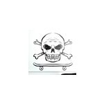 Sticker skate tte de mort