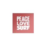 Sticker surf texte peace love