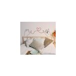 Sticker t�te de lit amour fil rouge entre deux mains