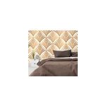 Sticker g�om�trique feuilles dor�es pour t�te de lit