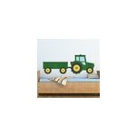 Sticker tracteur remorque vert