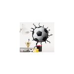 Sticker trompe l' il ballon football 3d