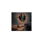 Sticker trompe l'oeil mur de pierre bris�