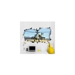 Sticker trompe l' il trou dans le mur et h�licopt�re 3d