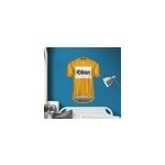 Sticker v�lo maillot jaune pr�nom personnalisable