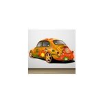 Sticker mural salon vintage voiture hippie