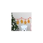 Sticker vitre noel bonhomme en pain d'epice