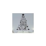 Sticker vitre noel sapin artistique