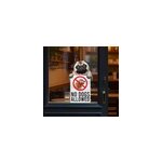 Sticker vitrine no dogs allowed sign funny