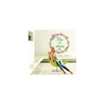 Sticker vitrine fleurs rondes pour la fte des mres