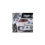 Sticker voiture fleurs bleues