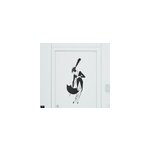 Sticker wc porte femme parapluie