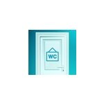 Sticker wc porte pancarte