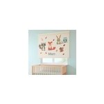 Store enrouleur pour chambre enfant animaux de la for�t avec nom