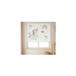 Store enrouleur pour chambre enfant motif de licorne color�