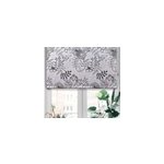 Store enrouleur floral cuisine fleurs grises