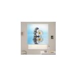 Store enrouleur salle de bain bleu translucide zen