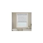 Store enrouleur salle de bain plantes blanches et grises