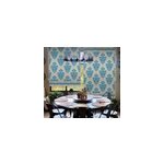 Stores style baroque motif bleu