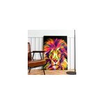 Tableau animal lion color� style pop art