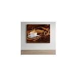 Tableau cuisine grains de caf� et tasse