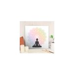 Tableau mandala yoga arc en ciel