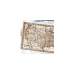 Tableau mappemonde am�rique du nord vintage